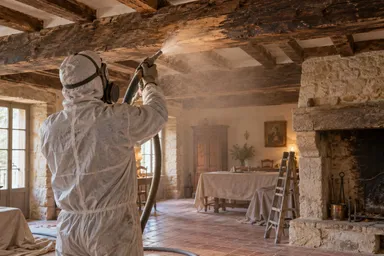 Aérogommage de poutres : redonner vie à vos bois intérieurs